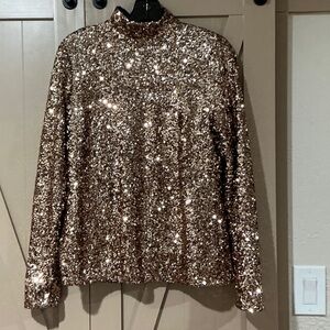 S'Edge Sparkling Gold Sequin Top